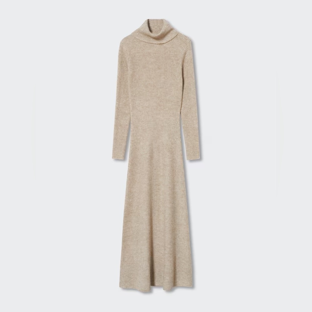 Mango Knitted Turtleneck Dress